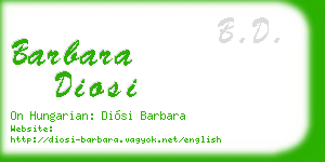 barbara diosi business card
